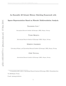 An Ensemble 4D Seismic History Matching Framework with Sparse
  Representation Based on Wavelet Multiresolution Analysis
