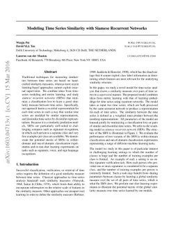 Modeling Time Series Similarity with Siamese Recurrent Networks