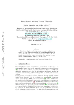 Distributed Newest Vertex Bisection