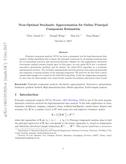 Near-Optimal Stochastic Approximation for Online Principal Component
  Estimation