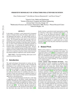 Persistent Homology of Attractors For Action Recognition