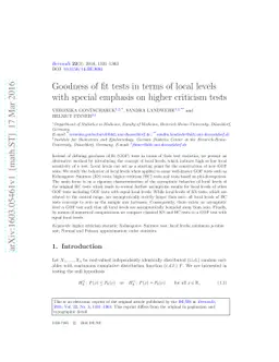 Goodness of fit tests in terms of local levels with special emphasis on
  higher criticism tests