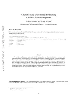 A flexible state space model for learning nonlinear dynamical systems