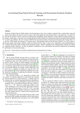 Accelerating Deep Neural Network Training with Inconsistent Stochastic
  Gradient Descent