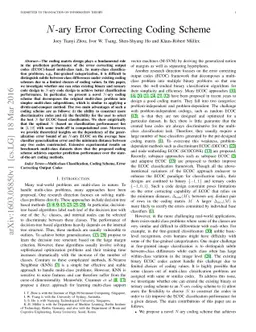 N-ary Error Correcting Coding Scheme