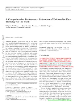A Comprehensive Performance Evaluation of Deformable Face Tracking
  "In-the-Wild"