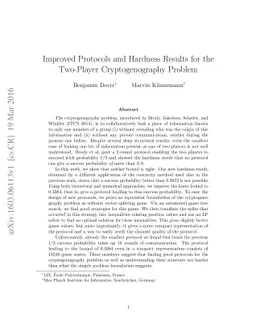 Improved Protocols and Hardness Results for the Two-Player
  Cryptogenography Problem