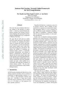 Sentence Pair Scoring: Towards Unified Framework for Text Comprehension