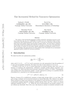 Fast Incremental Method for Nonconvex Optimization