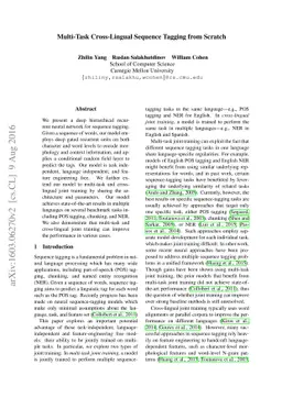 Multi-Task Cross-Lingual Sequence Tagging from Scratch