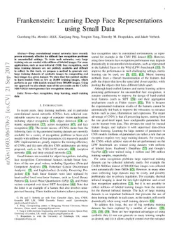 Frankenstein: Learning Deep Face Representations using Small Data