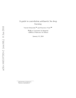 A guide to convolution arithmetic for deep learning