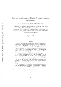 Convergence of Adaptive Biasing Potential methods for diffusions