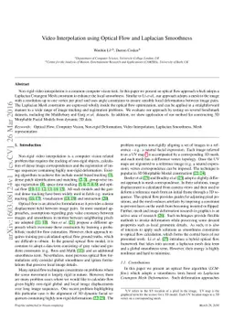 Video Interpolation using Optical Flow and Laplacian Smoothness