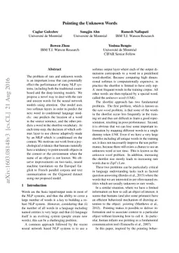 Pointing the Unknown Words