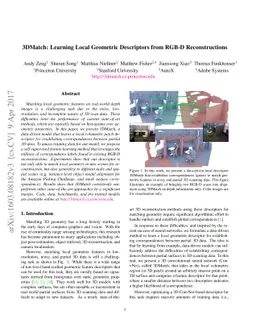 3DMatch: Learning Local Geometric Descriptors from RGB-D Reconstructions