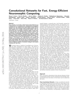 Convolutional Networks for Fast, Energy-Efficient Neuromorphic Computing