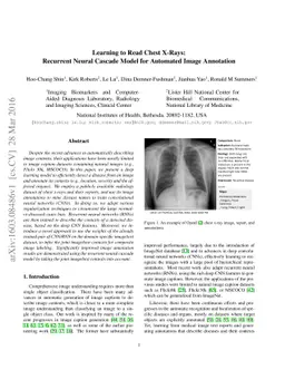 Learning to Read Chest X-Rays: Recurrent Neural Cascade Model for
  Automated Image Annotation