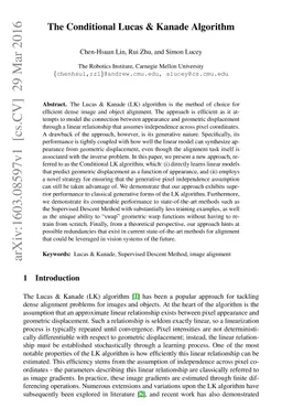 The Conditional Lucas & Kanade Algorithm