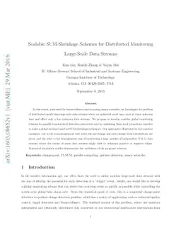 Scalable SUM-Shrinkage Schemes for Distributed Monitoring Large-Scale
  Data Streams
