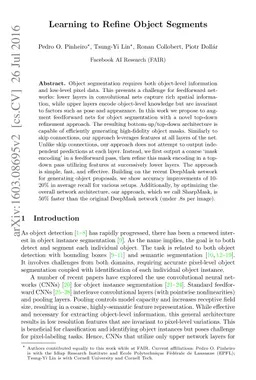 Learning to Refine Object Segments