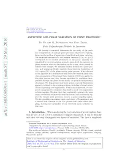 Amplitude and phase variation of point processes