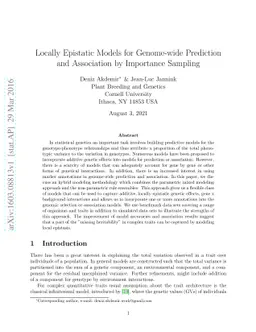Locally Epistatic Models for Genome-wide Prediction and Association by
  Importance Sampling