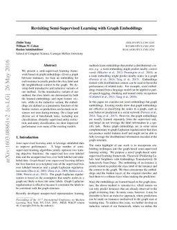 Revisiting Semi-Supervised Learning with Graph Embeddings