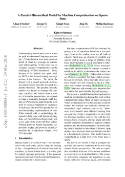A Parallel-Hierarchical Model for Machine Comprehension on Sparse Data