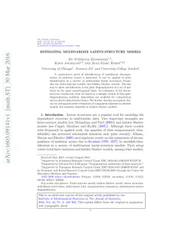 Estimating multivariate latent-structure models