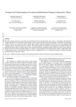 Unsupervised Understanding of Location and Illumination Changes in
  Egocentric Videos