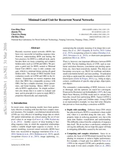 Minimal Gated Unit for Recurrent Neural Networks