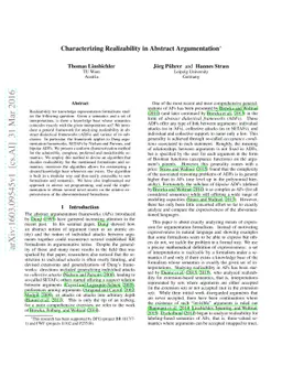 Characterizing Realizability in Abstract Argumentation