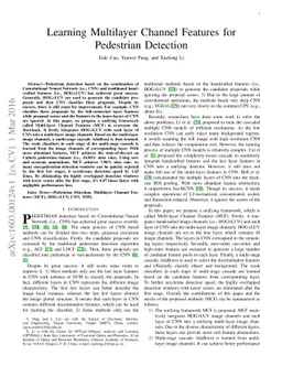 Learning Multilayer Channel Features for Pedestrian Detection