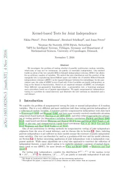 Kernel-based Tests for Joint Independence