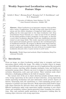 Weakly Supervised Localization using Deep Feature Maps