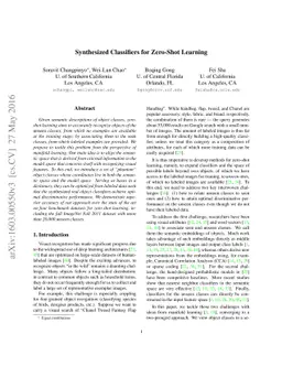 Synthesized Classifiers for Zero-Shot Learning