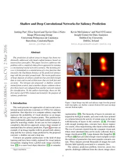 Shallow and Deep Convolutional Networks for Saliency Prediction