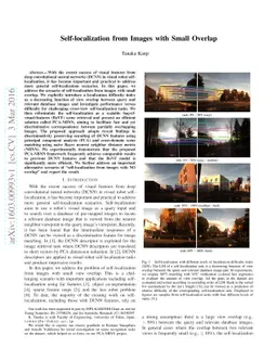Self-localization from Images with Small Overlap