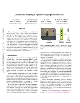 Automatic learning of gait signatures for people identification