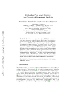 Whitening-Free Least-Squares Non-Gaussian Component Analysis