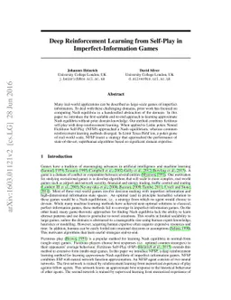 Deep Reinforcement Learning from Self-Play in Imperfect-Information
  Games