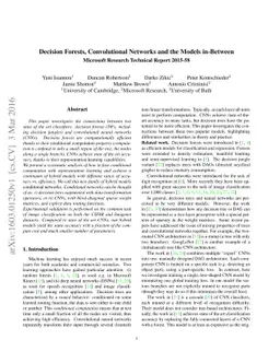 Decision Forests, Convolutional Networks and the Models in-Between