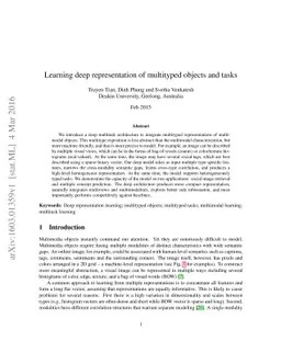 Learning deep representation of multityped objects and tasks