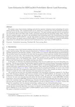 Lasso estimation for GEFCom2014 probabilistic electric load forecasting