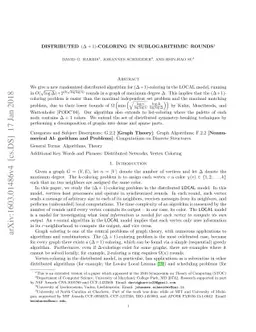 Distributed $(Δ+1)$-Coloring in Sublogarithmic Rounds