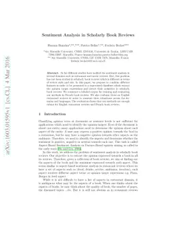 Sentiment Analysis in Scholarly Book Reviews
