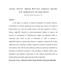 Saliency Detection combining Multi-layer Integration algorithm with
  background prior and energy function