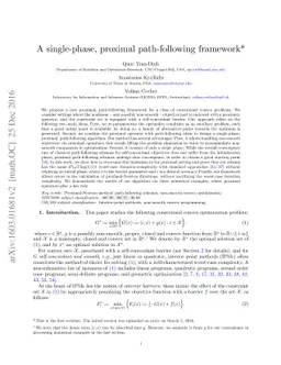 A single-phase, proximal path-following framework