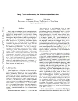 Deep Contrast Learning for Salient Object Detection